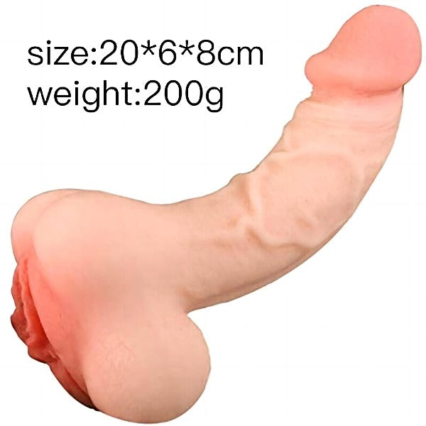 Silikon-Pocket-Muschi-Penishülle, realistischer Dildo – 3D-lebensechter strukturierter männlicher Masturbator, Sweatshirt