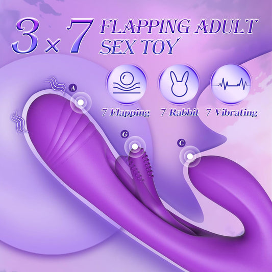 Clitoral G Spot Vibrator - Tongue Flapping Anal Dildo Female Sex Toys