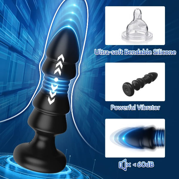Vibromasseur Anal à poussée télécommandée, Plug Anal, culotte vibrante, jouet sexuel pour hommes et femmes