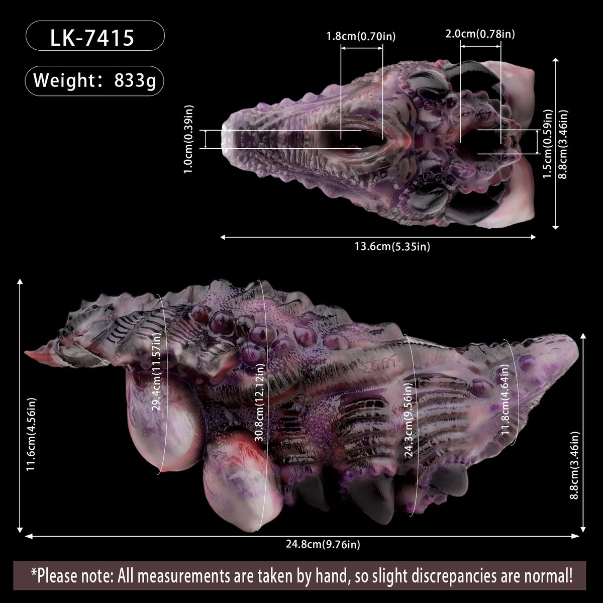 Alien Hive Pocket Pussy – Platinum Silicone Dual-Channel Monster Stroker with Void Purple & Flesh-Pink Sacs