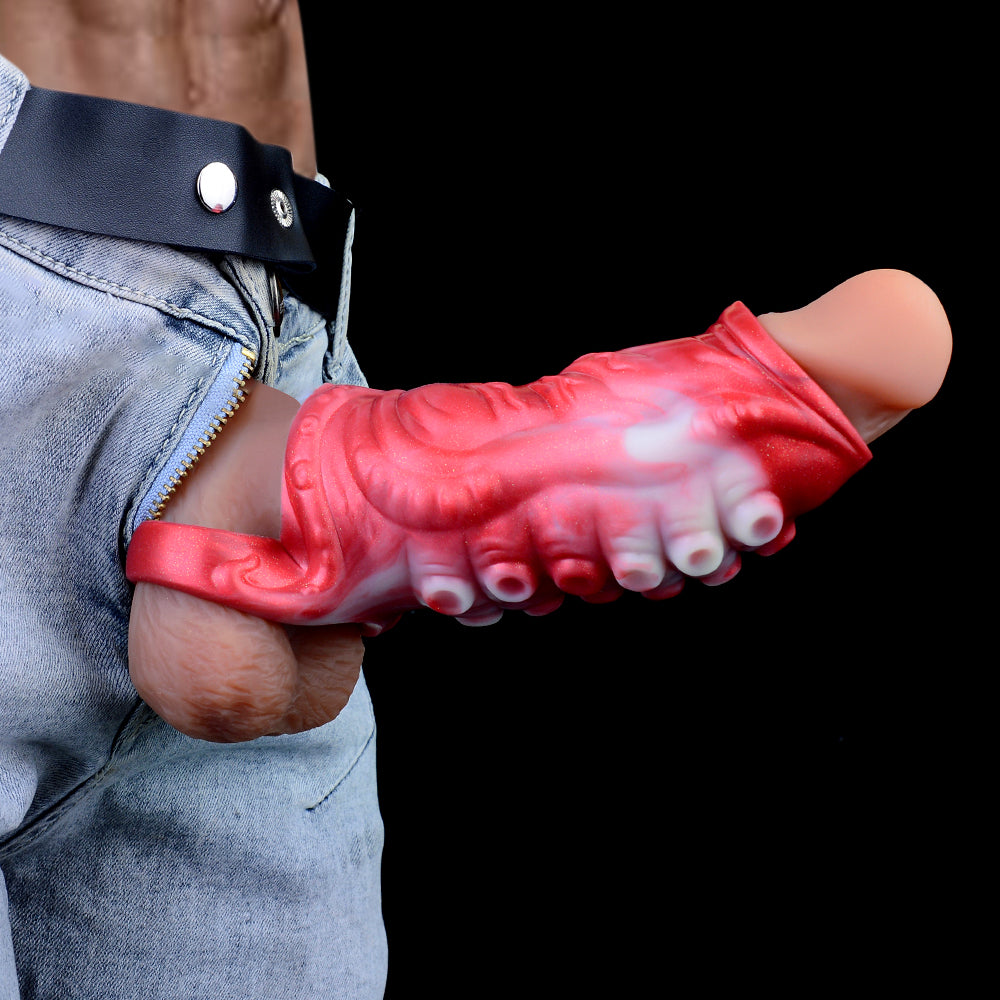 Tentacledildo Cock Sleeve Hollow Penis Sheath Extender - Jouets sexuels fantastiques pour hommes Couple Play
