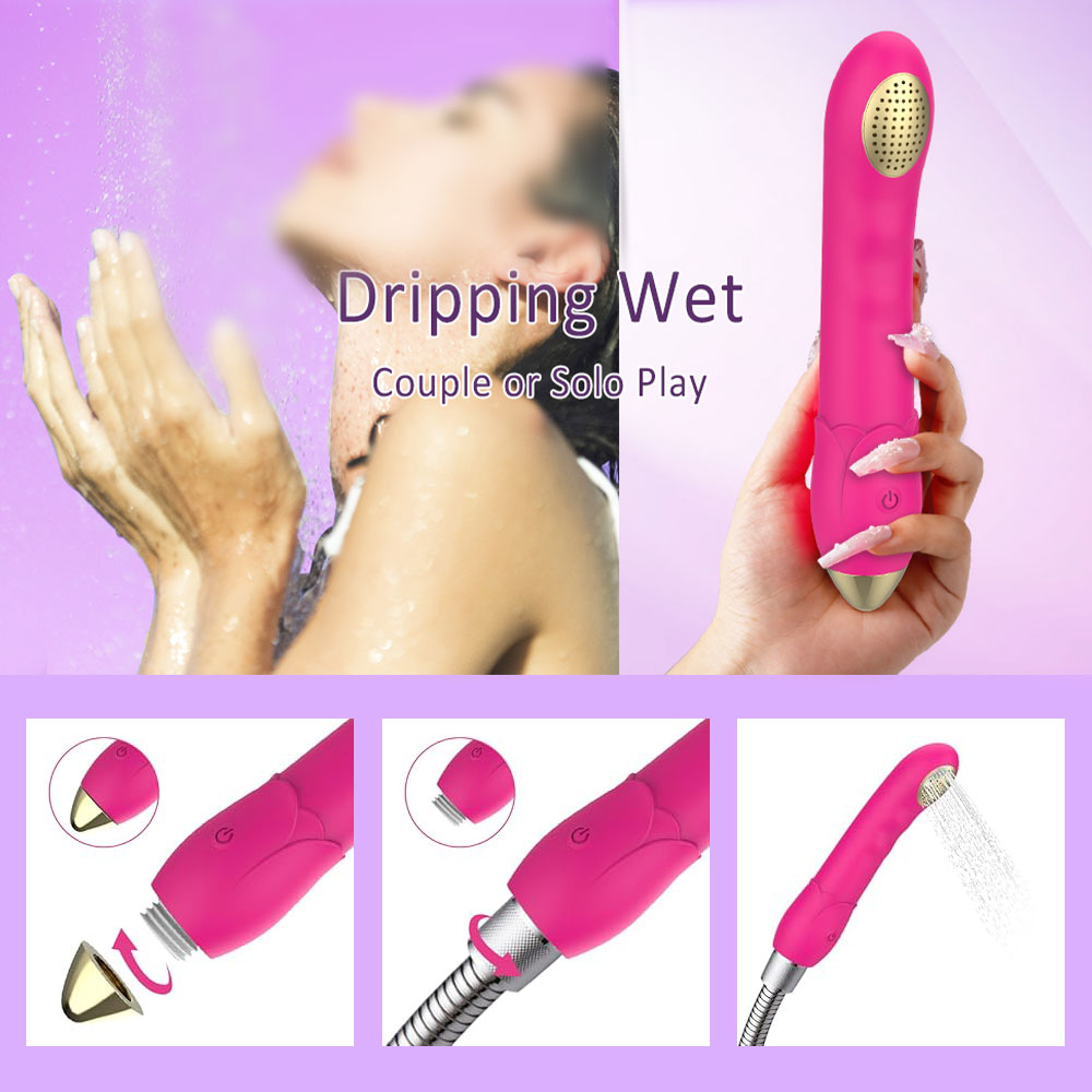 Vibrierender Dildo G-Punkt-Vibrator - Vaginalmassagegerät für die Dusche Sexspielzeug mit Doppelfunktion für Frauen
