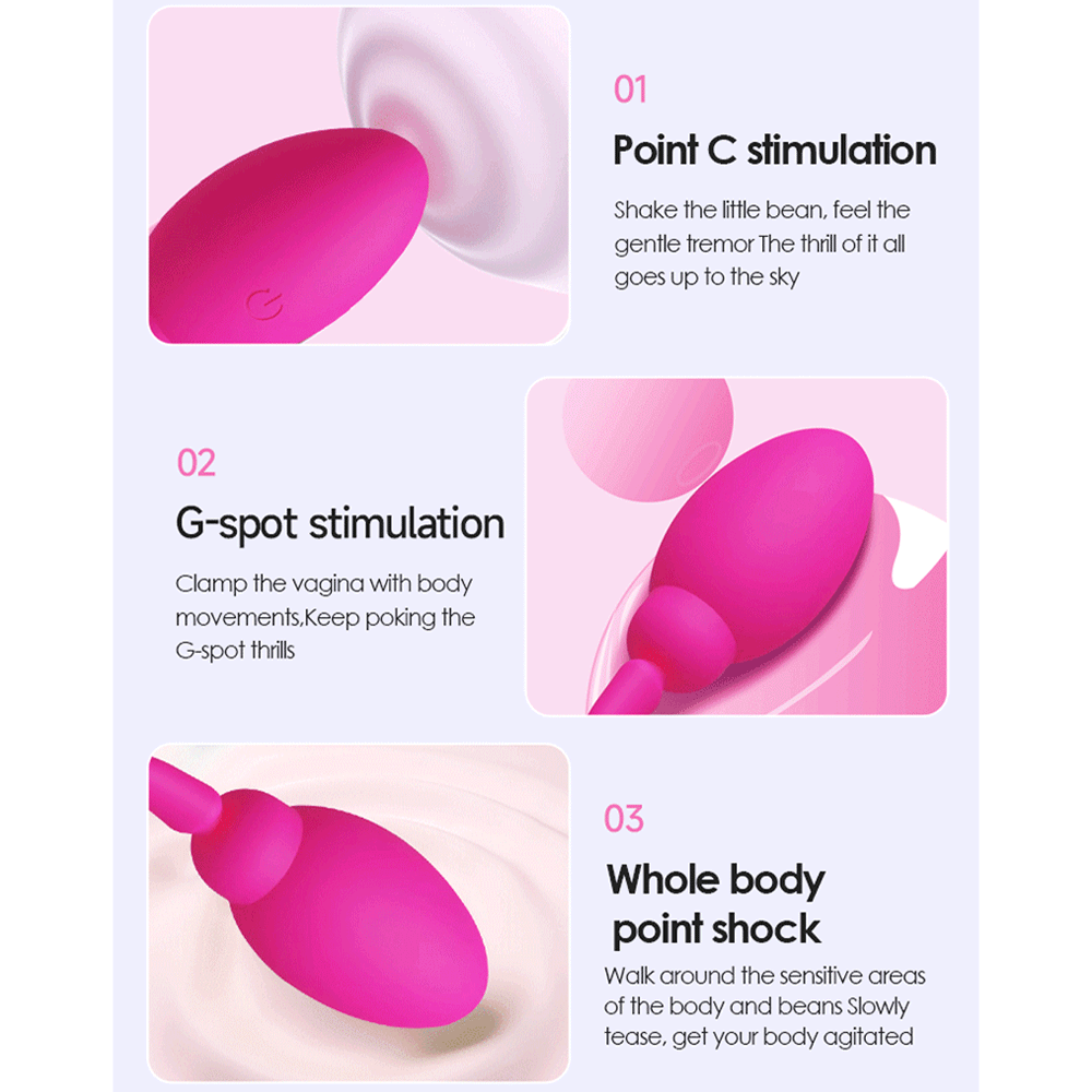 Vibromasseur à œufs vibrant contrôlé par application - Jouets sexuels anaux pour point G de sperme pour femmes