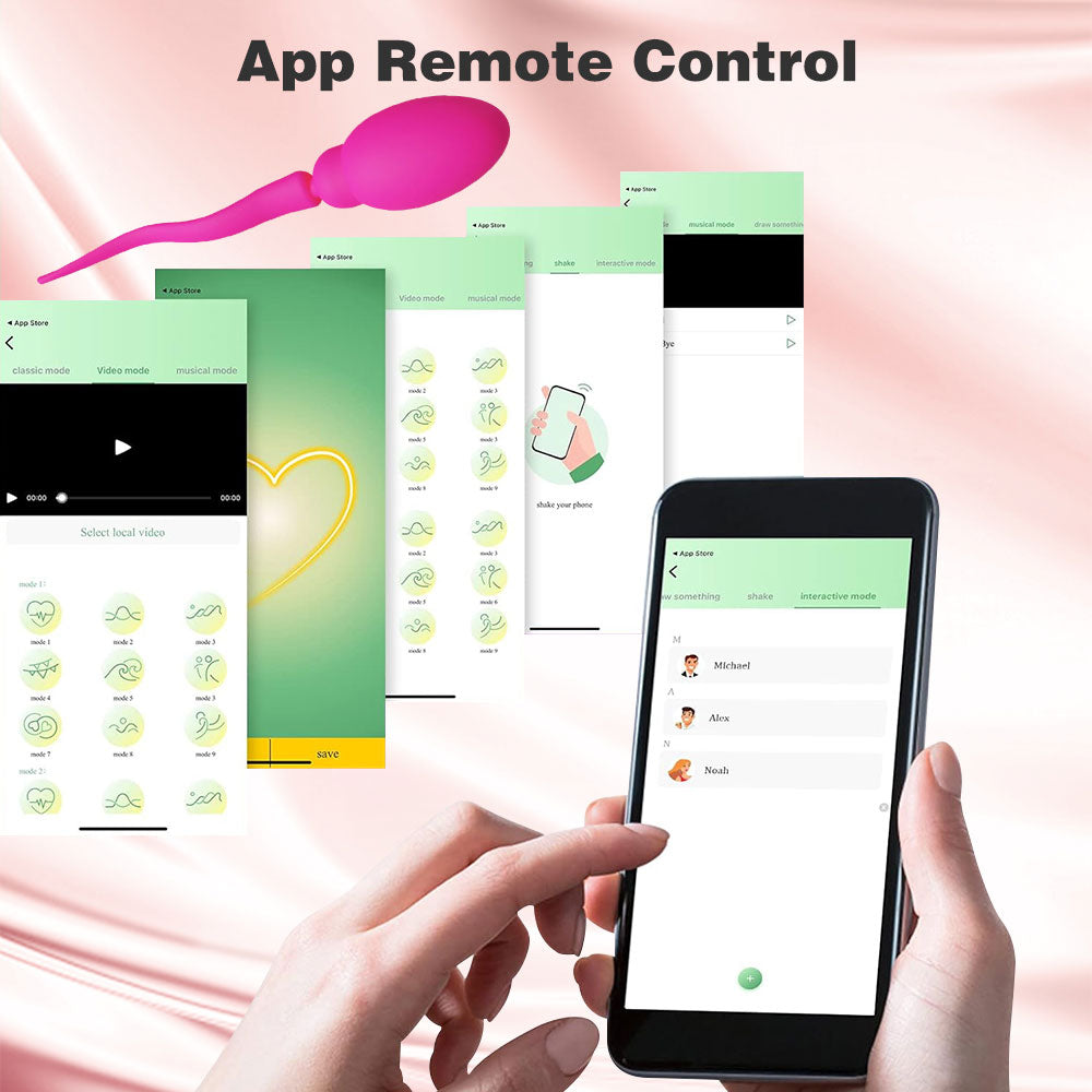 Vibromasseur à œufs vibrant contrôlé par application - Jouets sexuels anaux pour point G de sperme pour femmes