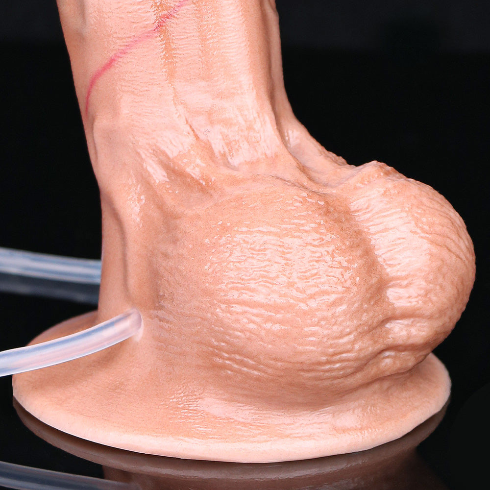 Realistischer aufblasbarer Squirting-Dildo – Intensive Fülle für Frauen, die masturbieren, Sexspielzeug aus Silikon