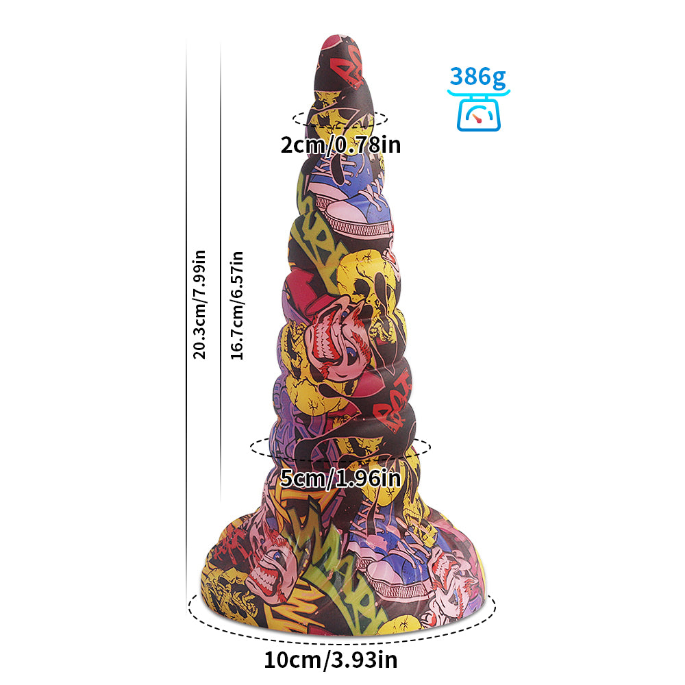 Camo Cone Analdildo Großer Saugnapf Sexspielzeug für Frauen - Premium Spiral-Vaginalstimulator aus Silikon