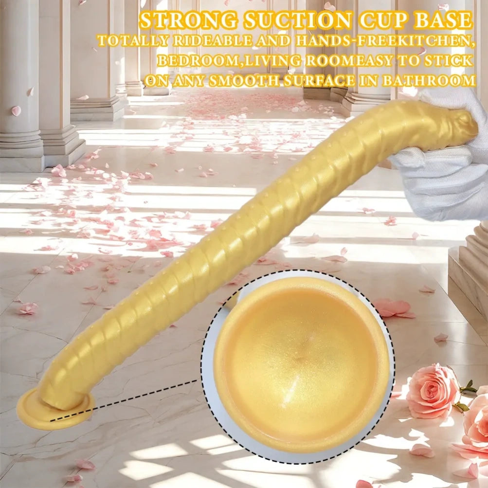 Extra Long Tentacle Fantasy Butt Plug Dildo – Snake-Head Spiral Stimulating Female Masturbation Toy