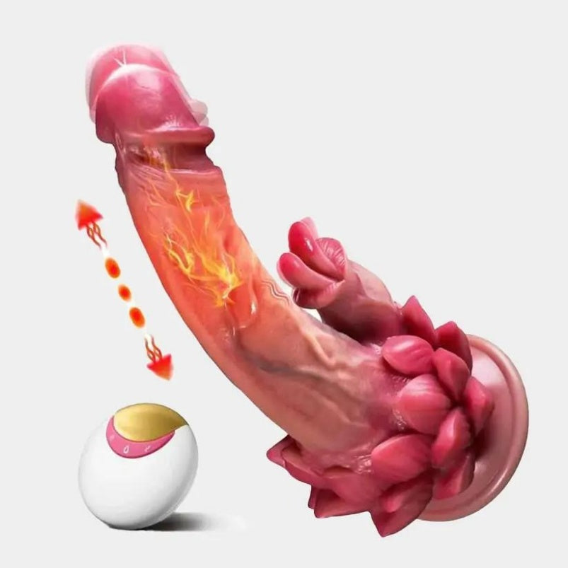 Monster Lotus Fantasy Thrusting Vibrating Dildo - Clit Sucker Female Orgasm Stimulator