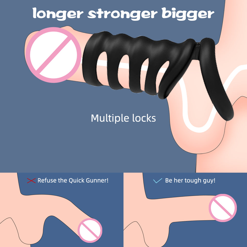 Penisring aus Silikon für Männer, Sexspielzeug für Männer – Sechs Penisringe, Trainer zur Verzögerung der Ejakulation