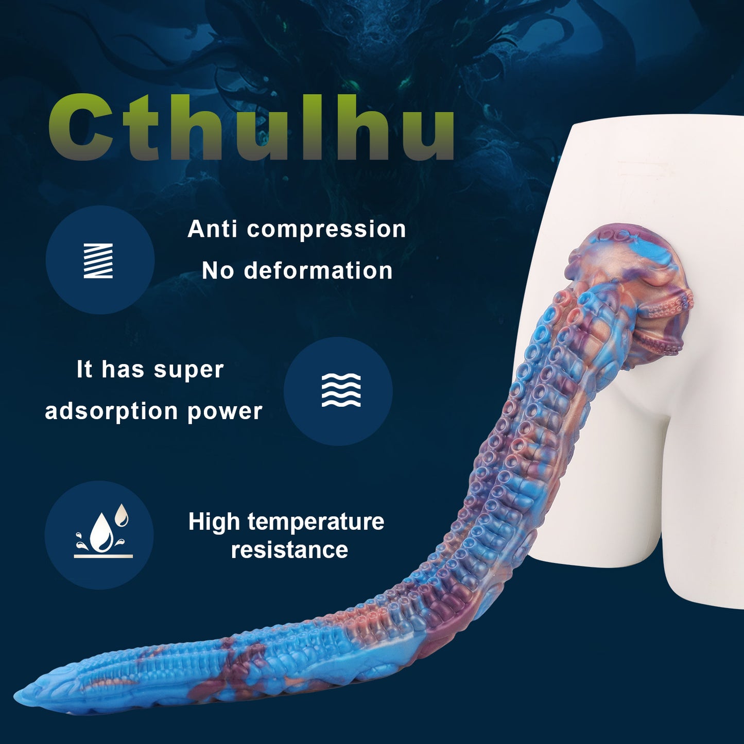 Gode Anal à Longues Tentacules Fantasy - Gode Anal à Ventouse Réaliste Octopus Monsterdildo Sex Toy