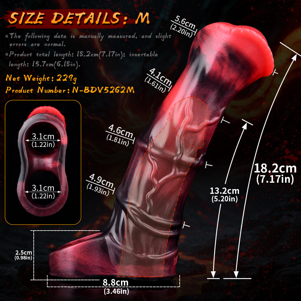 Vibrierende Penishülle mit Fernbedienung – Horsedildo Silikon-Penishülle-Extender