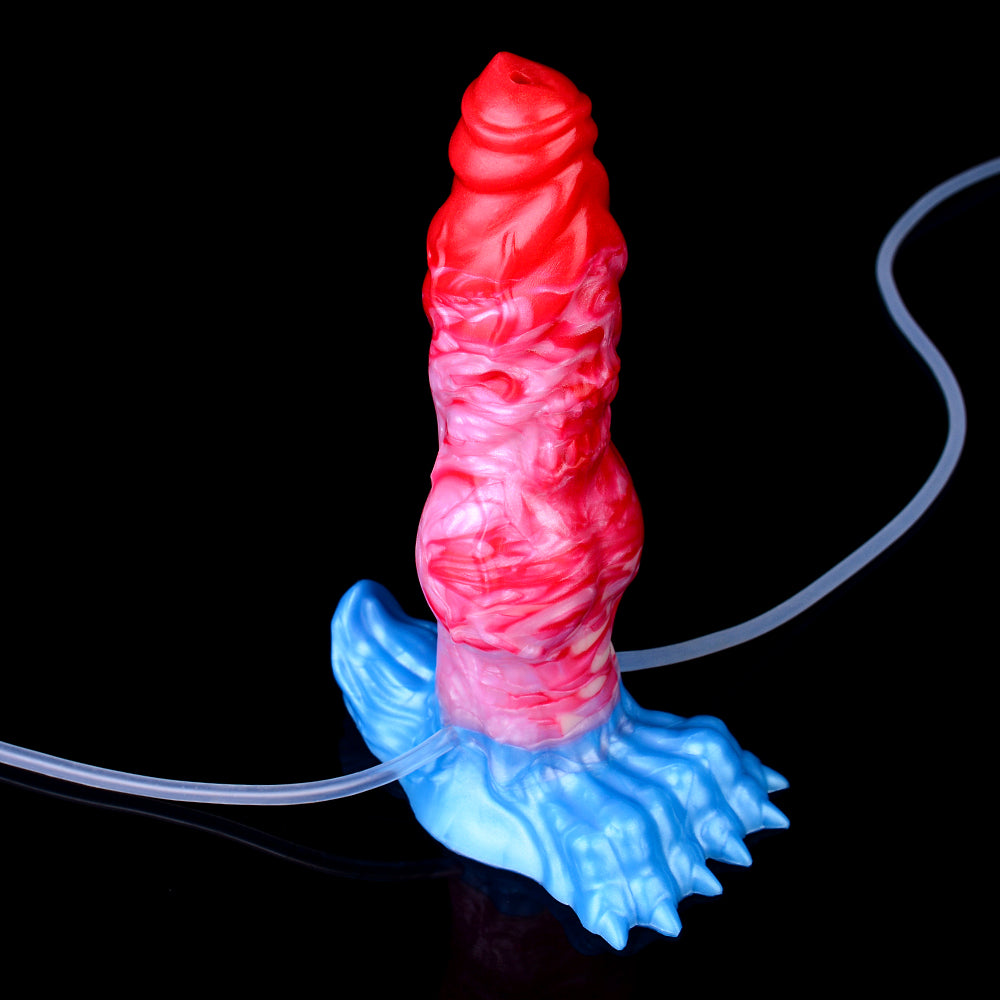 Aufblasbarer Monsterdildo mit Spritzfunktion – Großes geknotetes Anal-Prostata-Melk-Sexspielzeug für Frauen