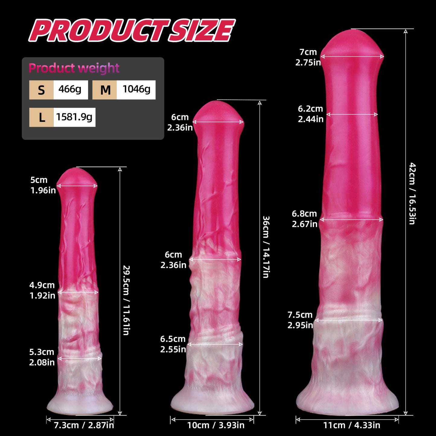 Pferdedildo, Analplug, Analplug – Fantasy Squirting Monsterdildo, Pink, Masturbations-Sexspielzeug für Frauen