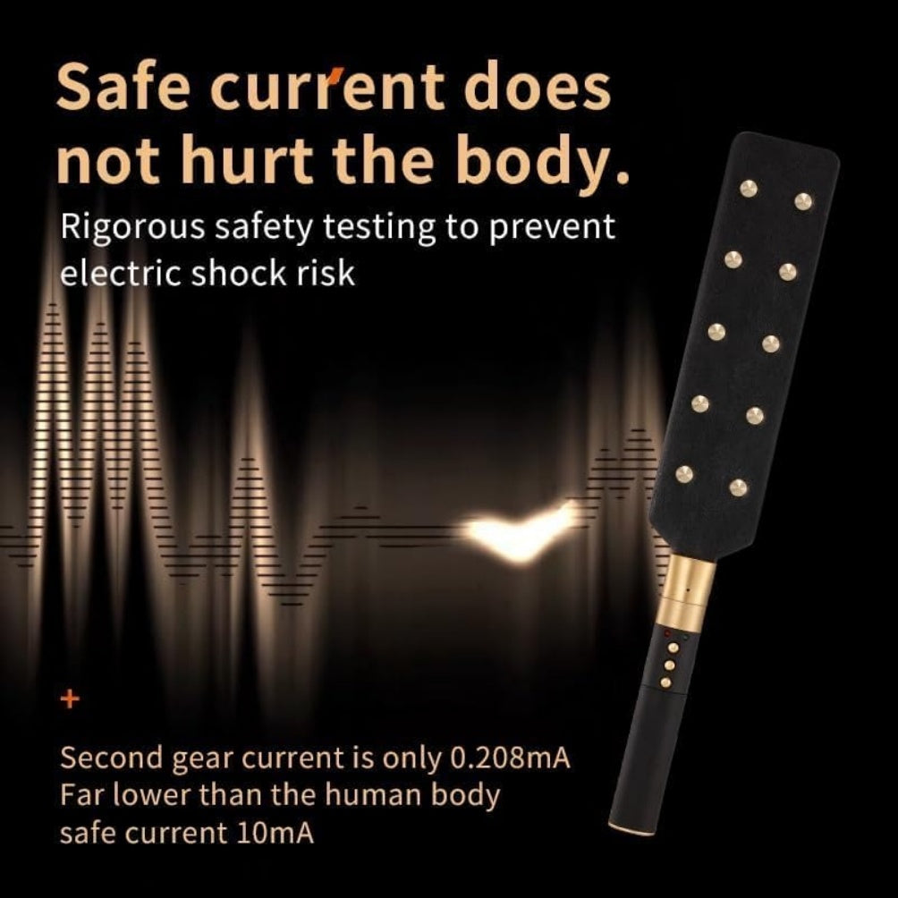 Fantasy Electric Shock Leather Paddle - Submissive BDSM Bondage Kinky Sex Toys