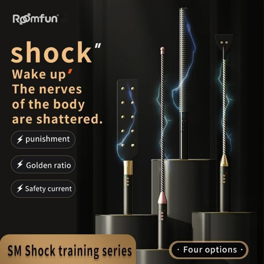 Fantasy Electric Shock Leather Paddle - Submissive BDSM Bondage Kinky Sex Toys