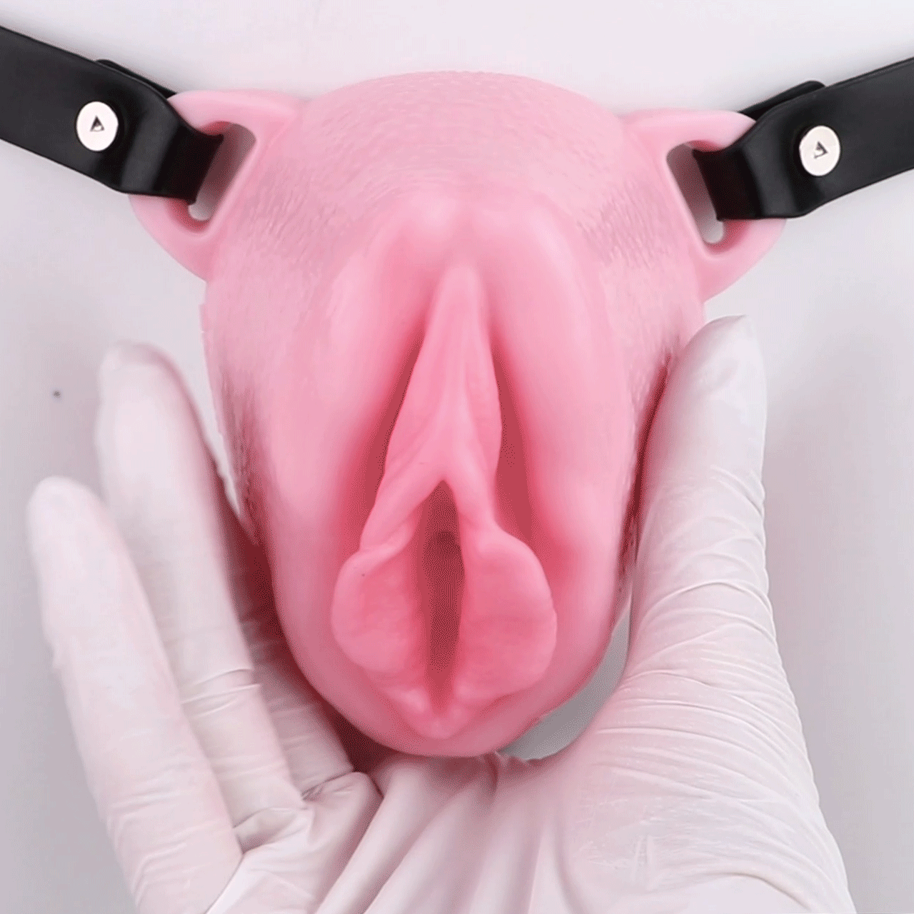 Sissy Strapon Realistic Fake Vagina – Insertable Pink Silicone Sex Toy for Men