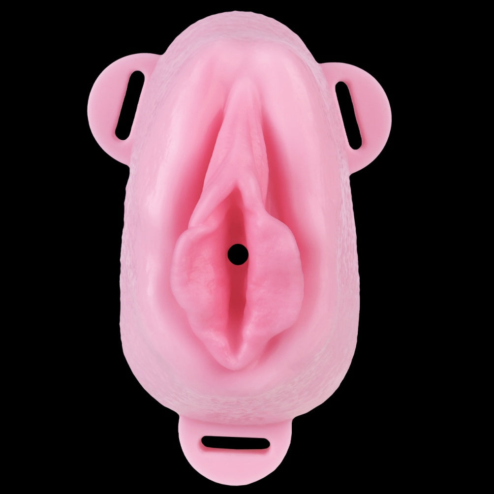 Sissy Strapon Realistic Fake Vagina – Insertable Pink Silicone Sex Toy for Men