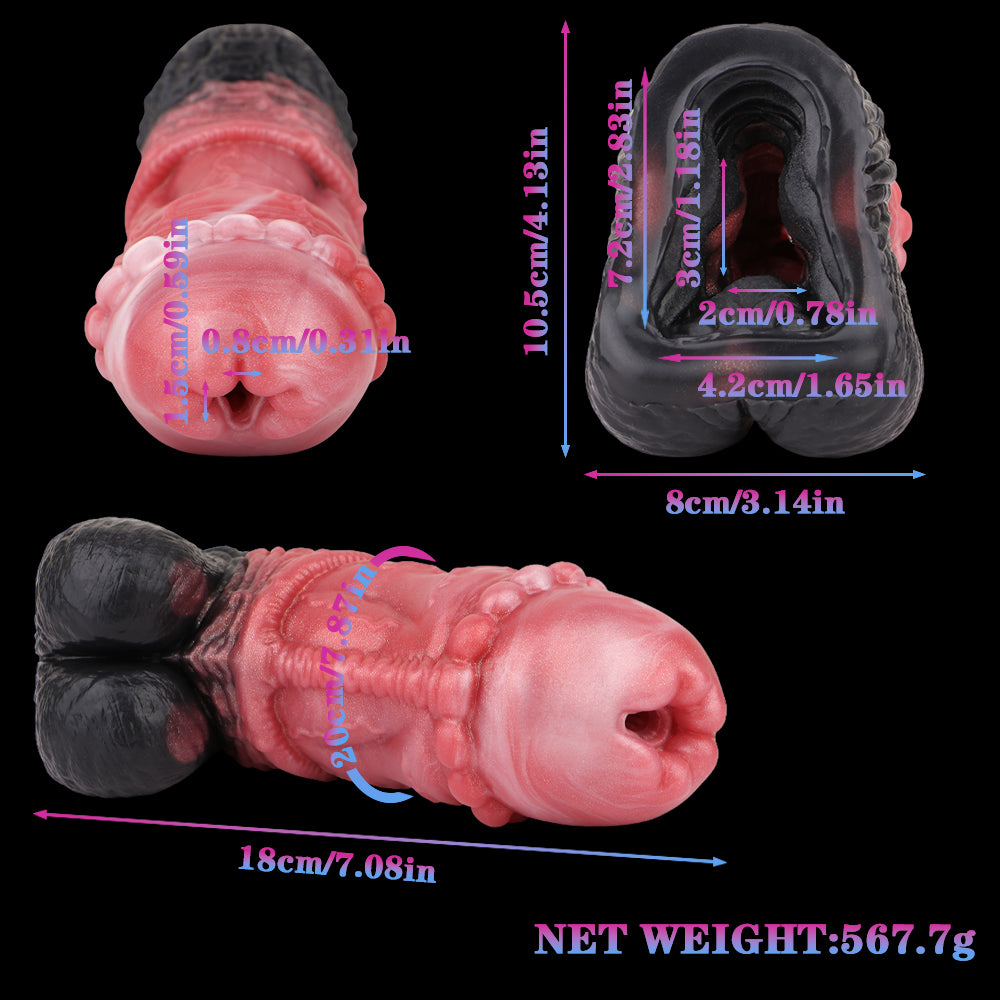Horsedildo Masturbation Sleeve Pocket Pussy - 2-in-1 Fantasy Penissleeve Pegging Sexuality