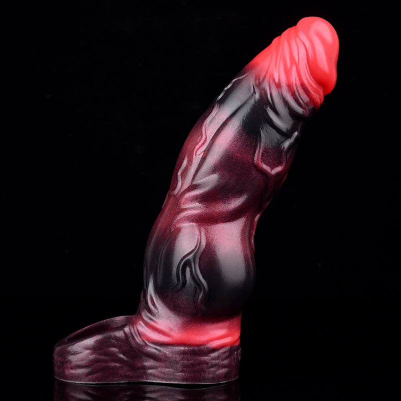 Silicone Vibrating Dragon Cock Sleeve – Soft Tight Penissleeve Dual Conquest of Sight & Touch