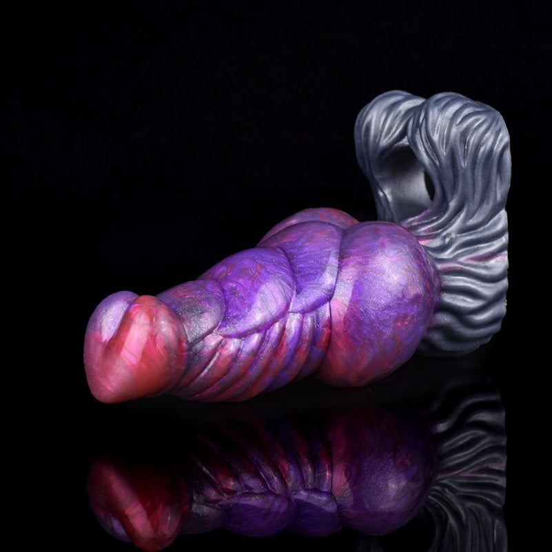 Dark Purple Silicone Penis Extender – Fits 6-Inch Wearers with Immersive Grip and Texture