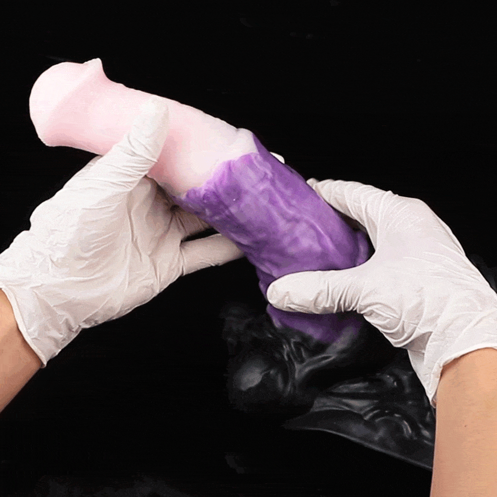 Fantasievoller Penis-Überzug aus Silikon in Pferdeform – Tragbares Penisvergrößerungs- und -verlängerungs-Sexspielzeug für Männer