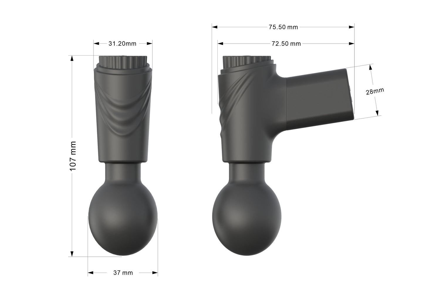 Pistolet de Massage Vibromasseur Baguette Magique - Jouet sexuel puissant de stimulateur de clitoris de mamelon de poche pour les femmes