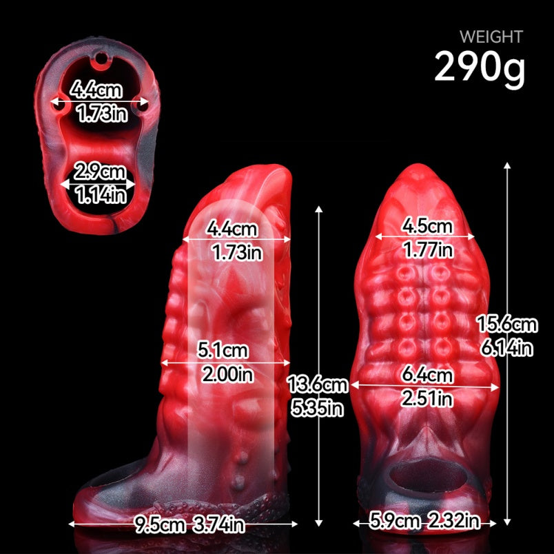 Gode vibrant Octopus - Fantasy Tentacledildo, extension de pénis, masturbation