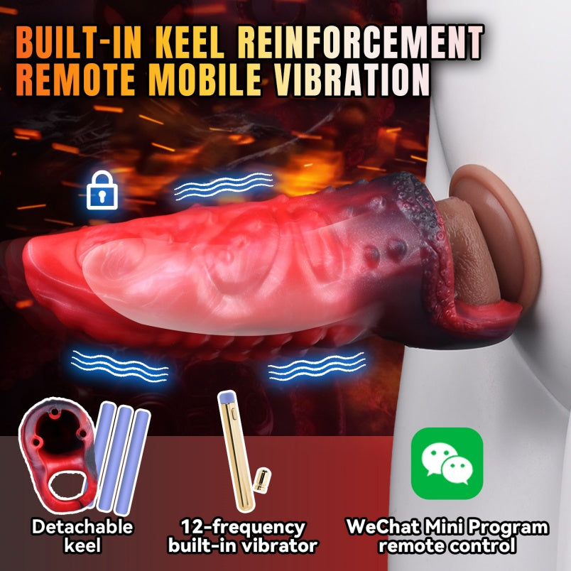 Gode vibrant Octopus - Fantasy Tentacledildo, extension de pénis, masturbation