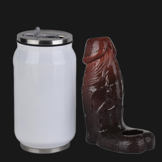 Black Cock Sleeve Sex Toy for Men - Ebony Big Girth Enlarger Cockring Penis Sheath