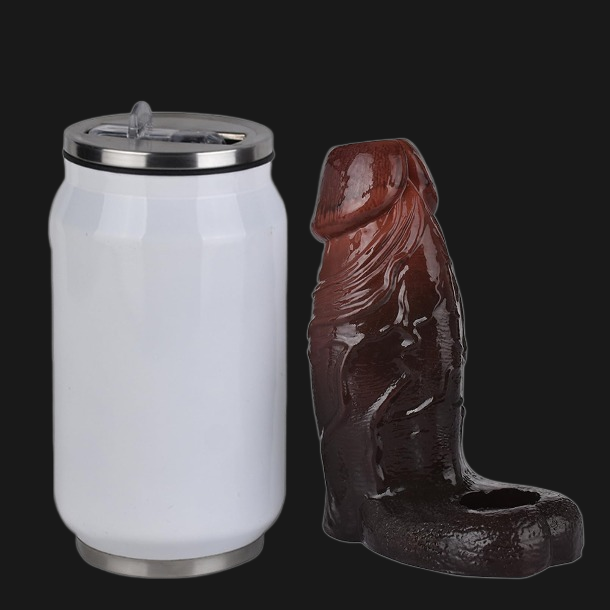 Manchon de pénis noir pour homme - Gaine pénienne en ébène avec anneau pénien et agrandisseur de circonférence