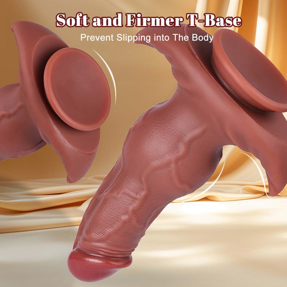 Fantasy Knot Monster Dildo with 2-in-1 Suction & T-Base – Soft Silicone Expansion for Vaginal & Anal Play