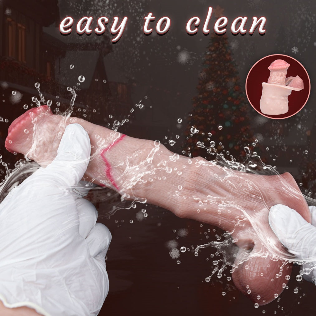 Realistic Horse Penis Sleeve & Silicone Extender – Textured Fantasy Sheath for Girth, Length & Stamina