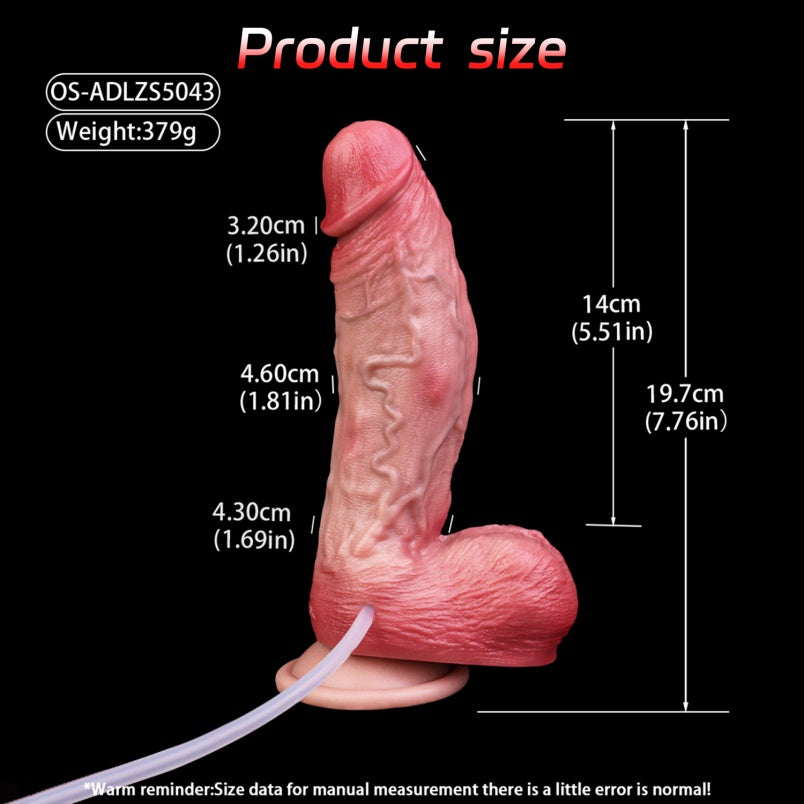 Fantasy Insertion-Style Squirting Dildo with Suction Cup – G-Spot Orgasm Realistic Silicone Toy
