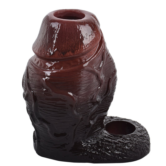 Huge Cock Sleeve Penis Sheath - Black Samurai Realistic BBC Dildo Extender