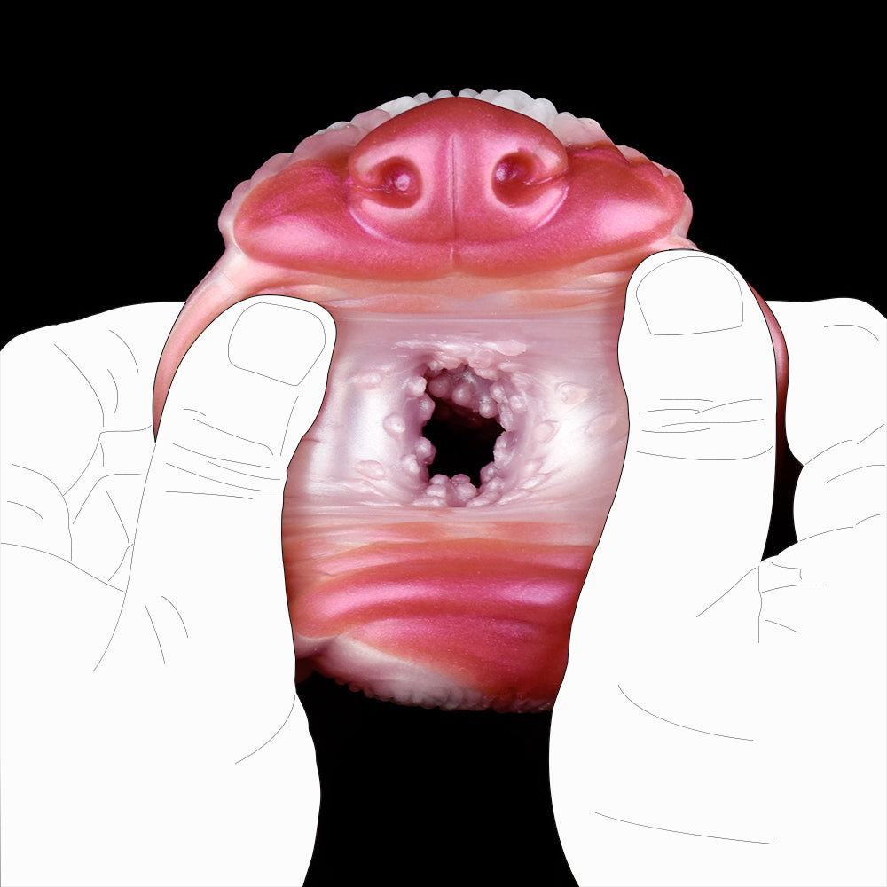 Masturbateur masculin de chatte de poche de vagin de chien - jouets sexuels de pénis des hommes de silicone de double canal