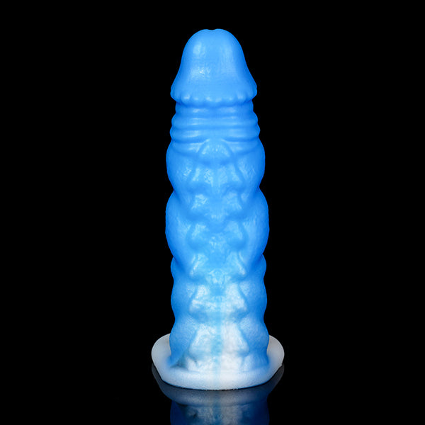 Extension lumineuse de manchon de pénis Monsterdildo - Jouet sexuel masculin d'extension d'anneau pénien en silicone de qualité supérieure