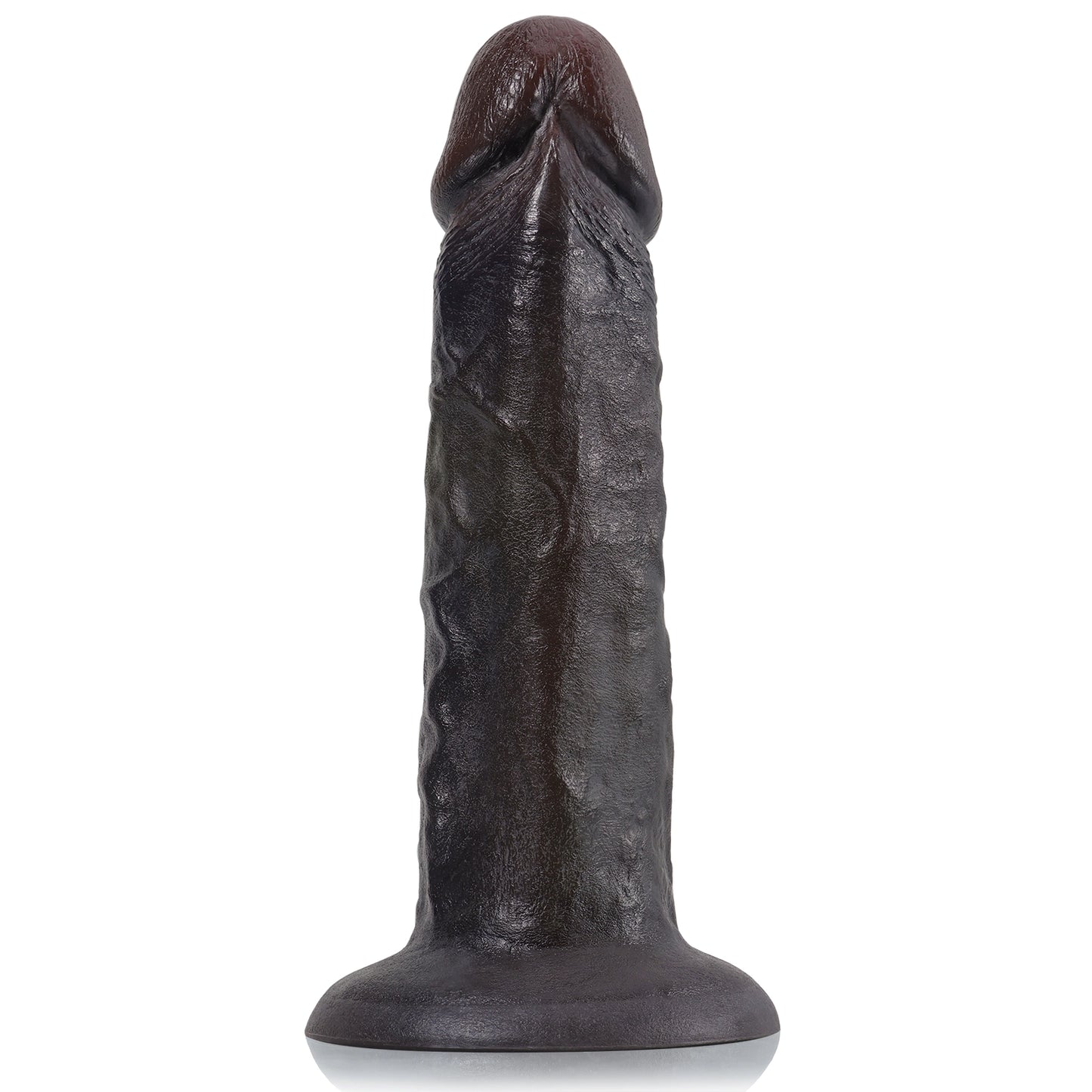 Suction Cup Black Dildo Butt Plug - Real Cock Bareskin BBC Women Masturbating Fantasy