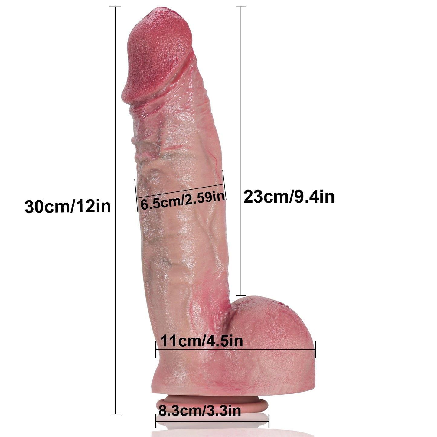 Gode réaliste de 30 cm en silicone pour femme, jouet sexuel anal réaliste, idéal pour se masturber.