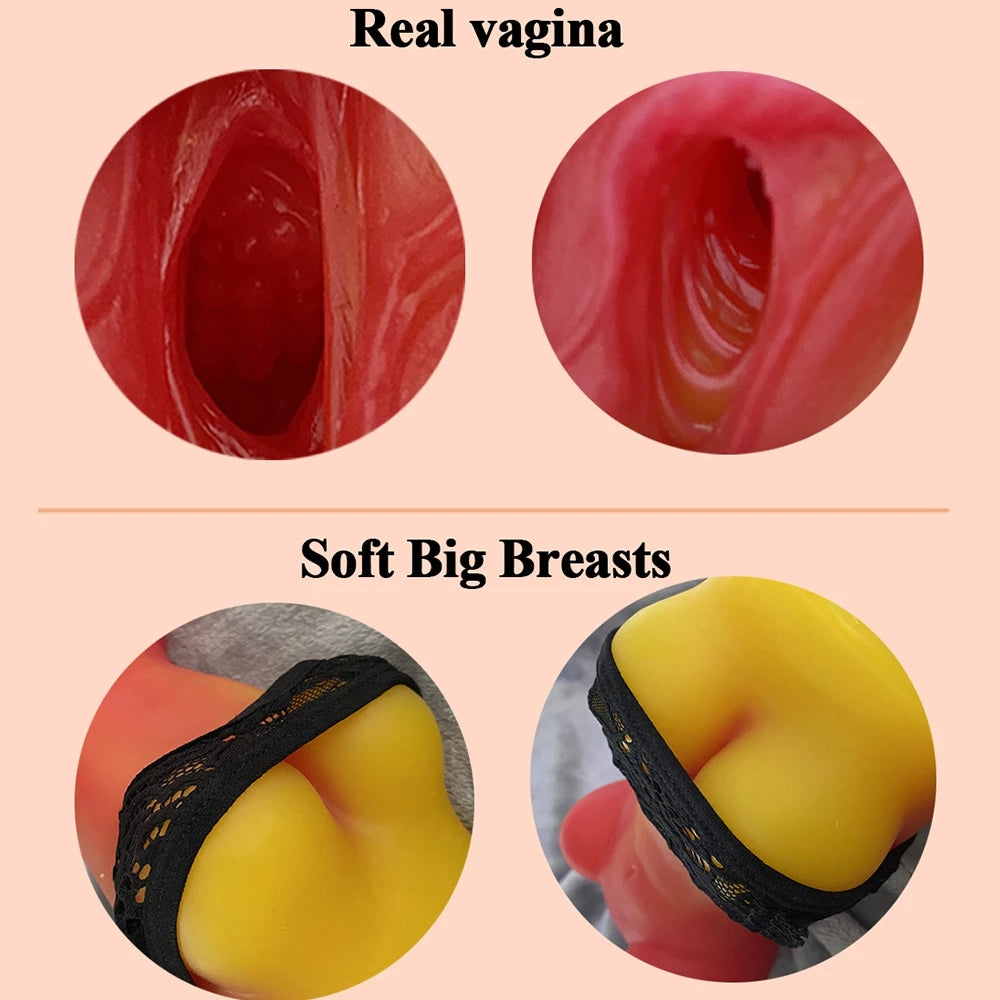 Pocket Pussy Realistischer Masturbator Sexspielzeug für Männer - Vaginaler Penismassager aus Silikon