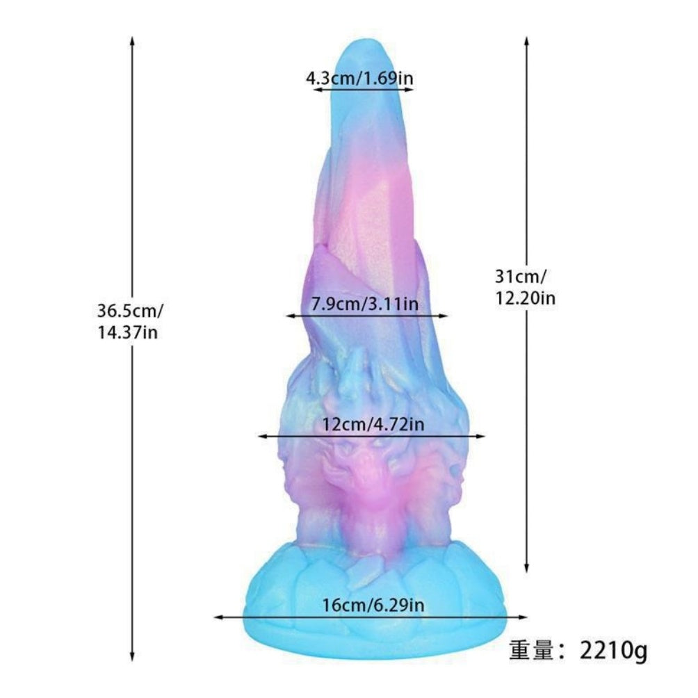 Gode extraterrestre Xénomorphe – Gode en silicone fantaisie à texture irrégulière avec ventouse S/L | Domlust