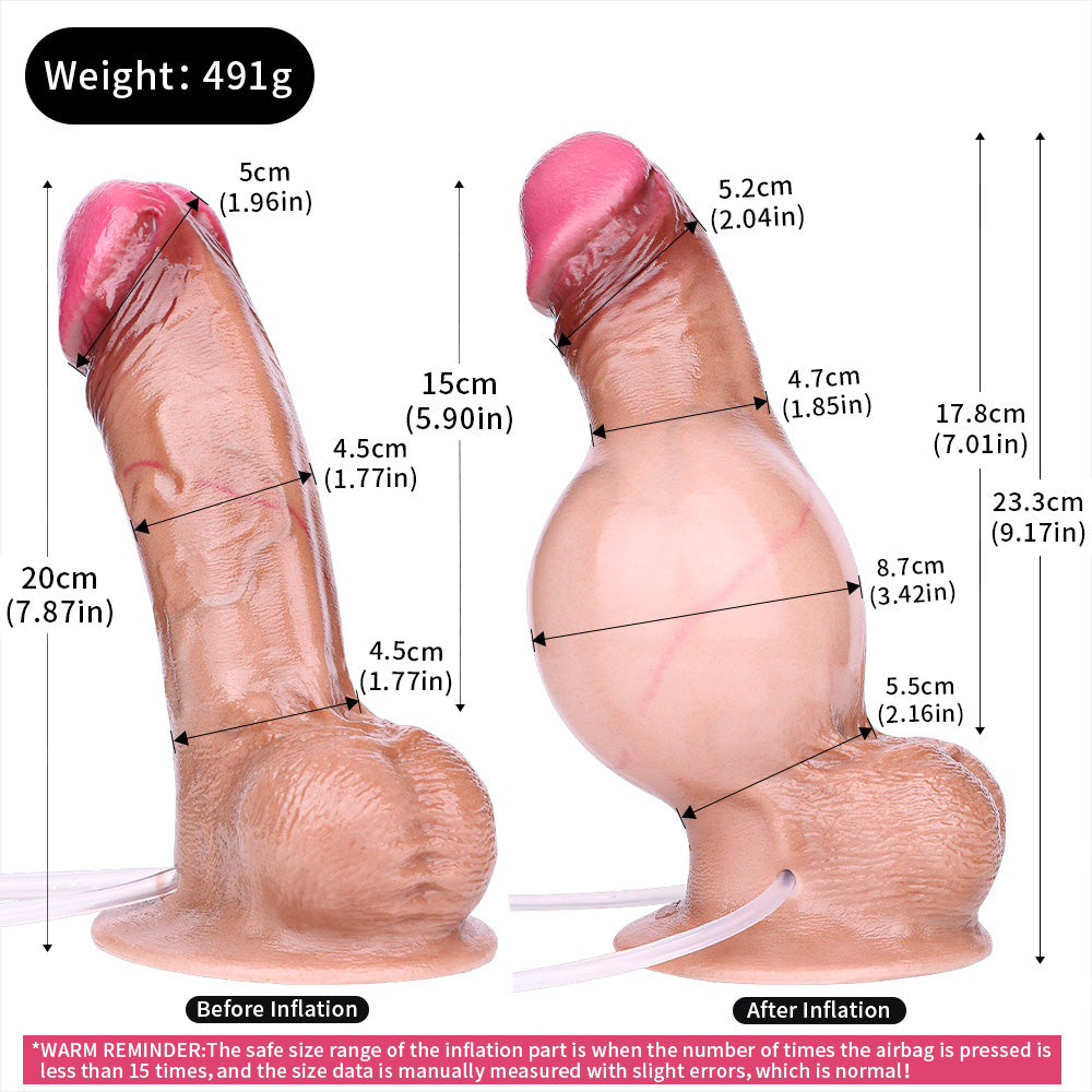 Realistischer aufblasbarer Squirting-Dildo – Intensive Fülle für Frauen, die masturbieren, Sexspielzeug aus Silikon