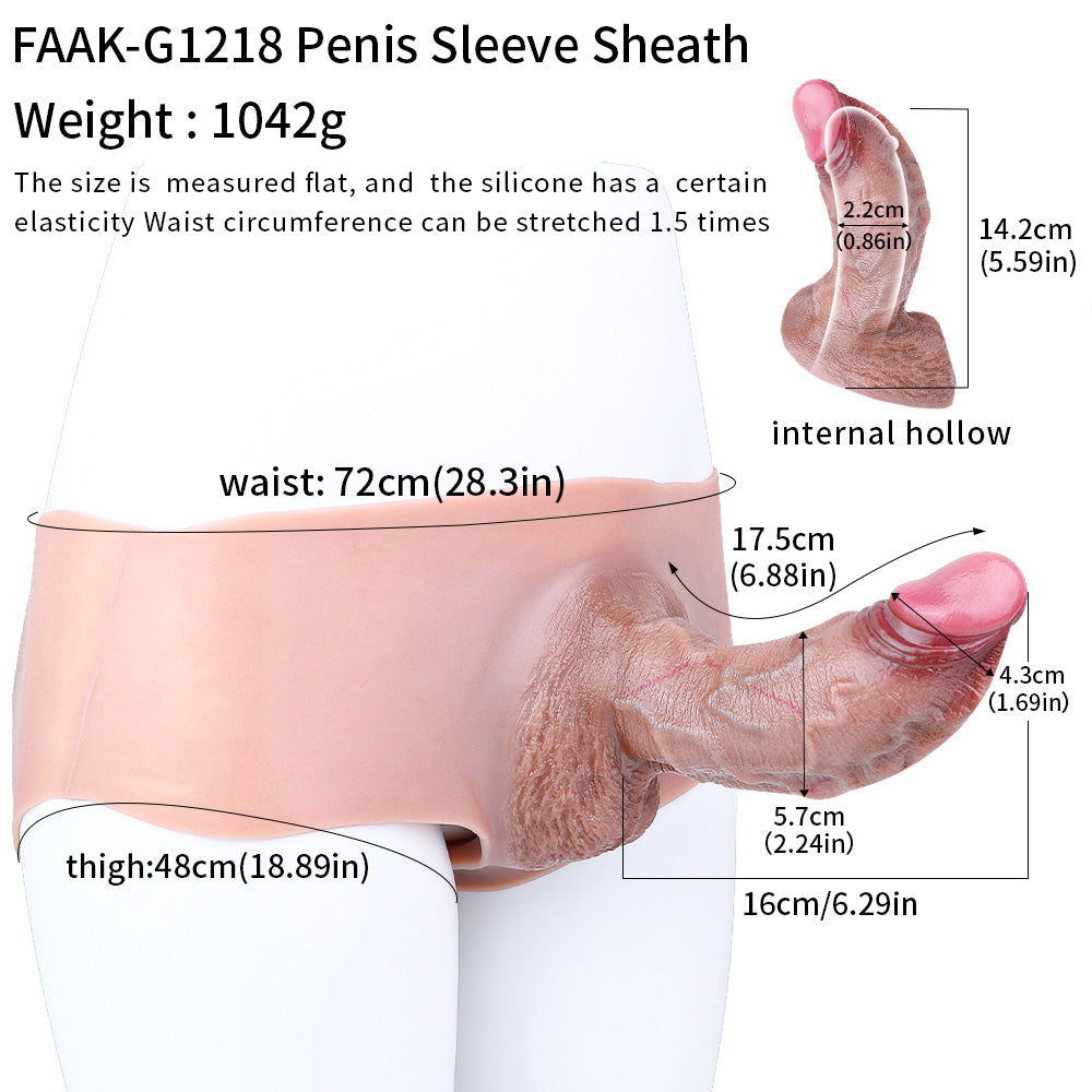 Gaine pénienne réaliste à veines épaisses – Sextoys pegging améliorés pour le plaisir masculin