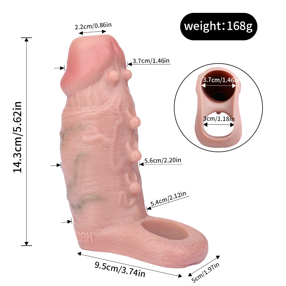 Spartan Realistic Penis Sleeve Sheath - Stretchy Life Size Cocksleeve Sex Toys for Men