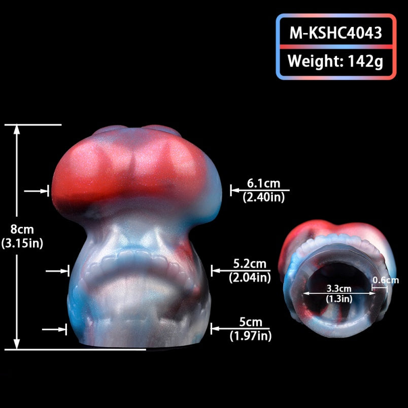 Alien Mushroom Fantasy Silikon-Ballknebel – Extreme Bondage BDSM-Spiele, Sexspielzeug für Frauen