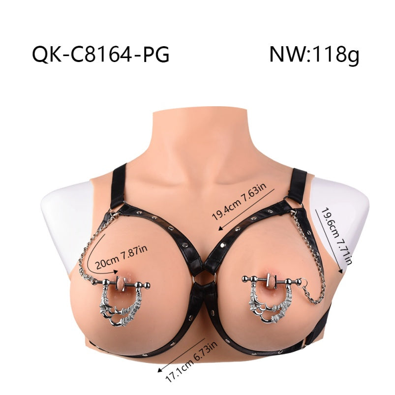 Strap-On-Nippelklammern aus Metall – Breeding Kink Bettie Bondage Porn BDSM Sexspielzeug für Frauen