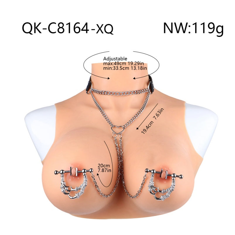 Strap-On-Nippelklammern aus Metall – Breeding Kink Bettie Bondage Porn BDSM Sexspielzeug für Frauen