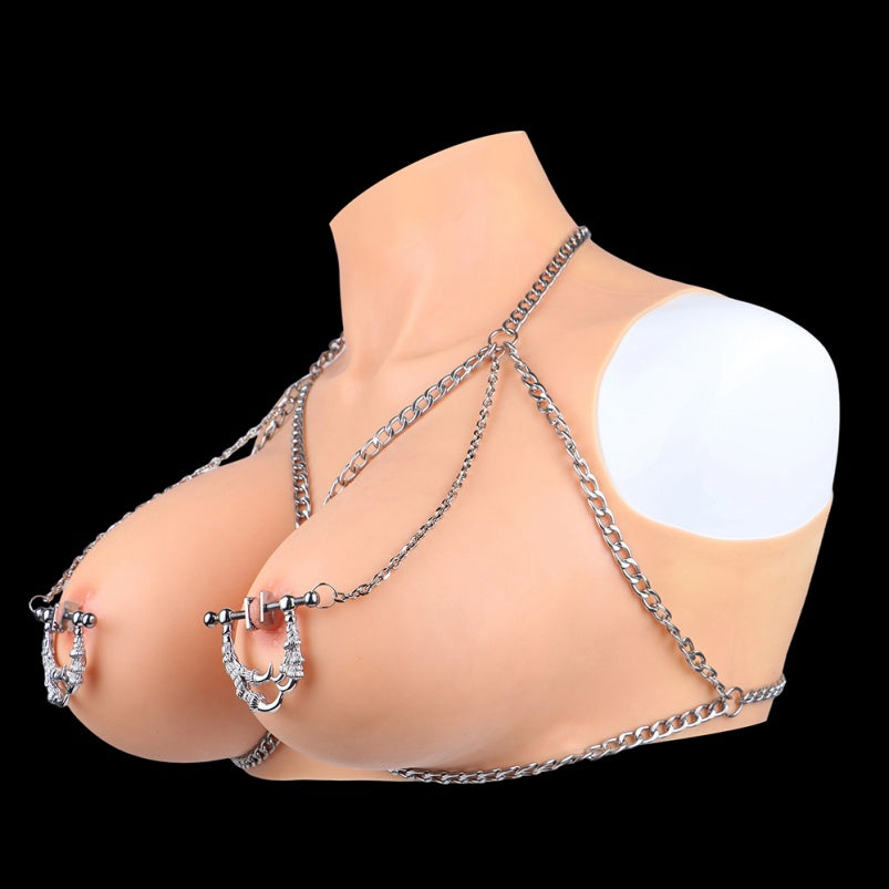 Strap-On-Nippelklammern aus Metall – Breeding Kink Bettie Bondage Porn BDSM Sexspielzeug für Frauen