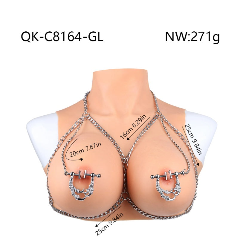 Strap-On-Nippelklammern aus Metall – Breeding Kink Bettie Bondage Porn BDSM Sexspielzeug für Frauen