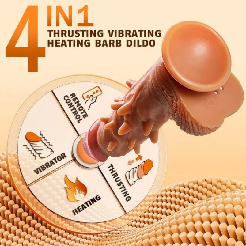 Fantasy Vibrating Thrusting Dildo – Multi-Point Stimulation Silicone Tool for Female Orgasmic Massage