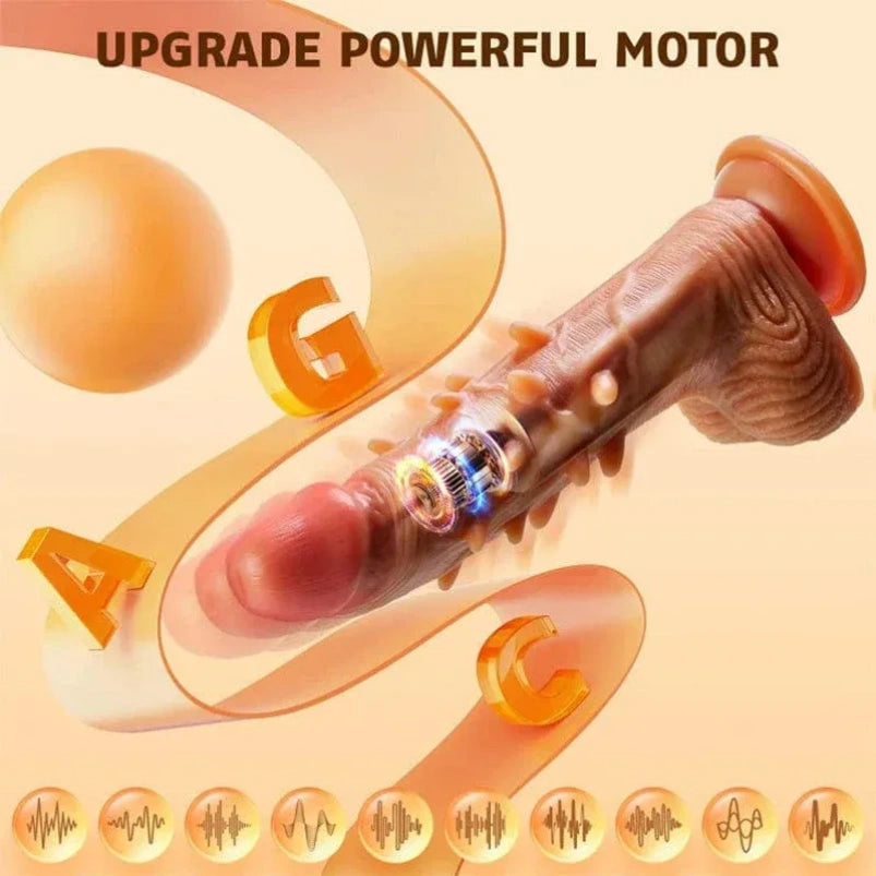 Fantasy Vibrating Thrusting Dildo – Multi-Point Stimulation Silicone Tool for Female Orgasmic Massage